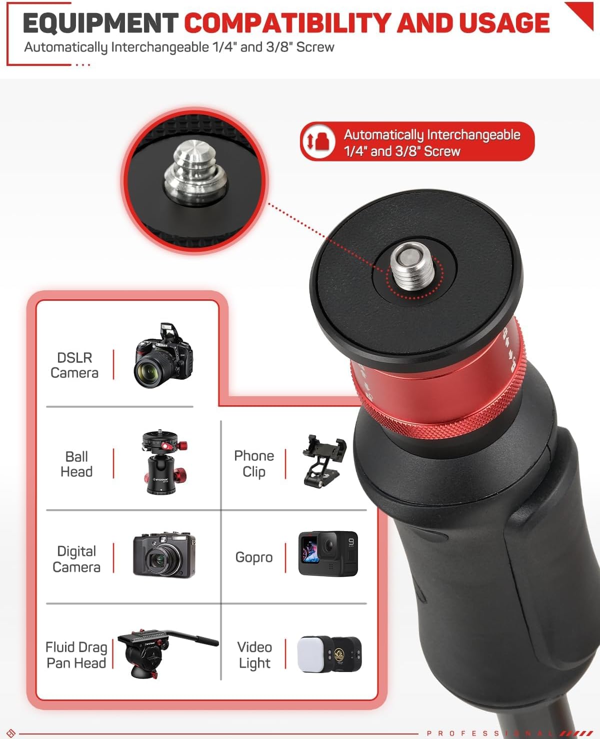 IFOOTAGE Cobra 3 Strike Monopod A150S-Ⅲ met K5S Komodo vloeistofkop, videokop, pedaalvergrendelingsbasis minipod, hoogteverstelling in één stap, Max. laadvermogen 11lbs/5KG