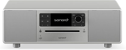 sonoro Prestige Compact systeem met cd-speler, bluetooth en internetradio (FM, WLAN, DAB Plus, Spotify, Deezer), zilver