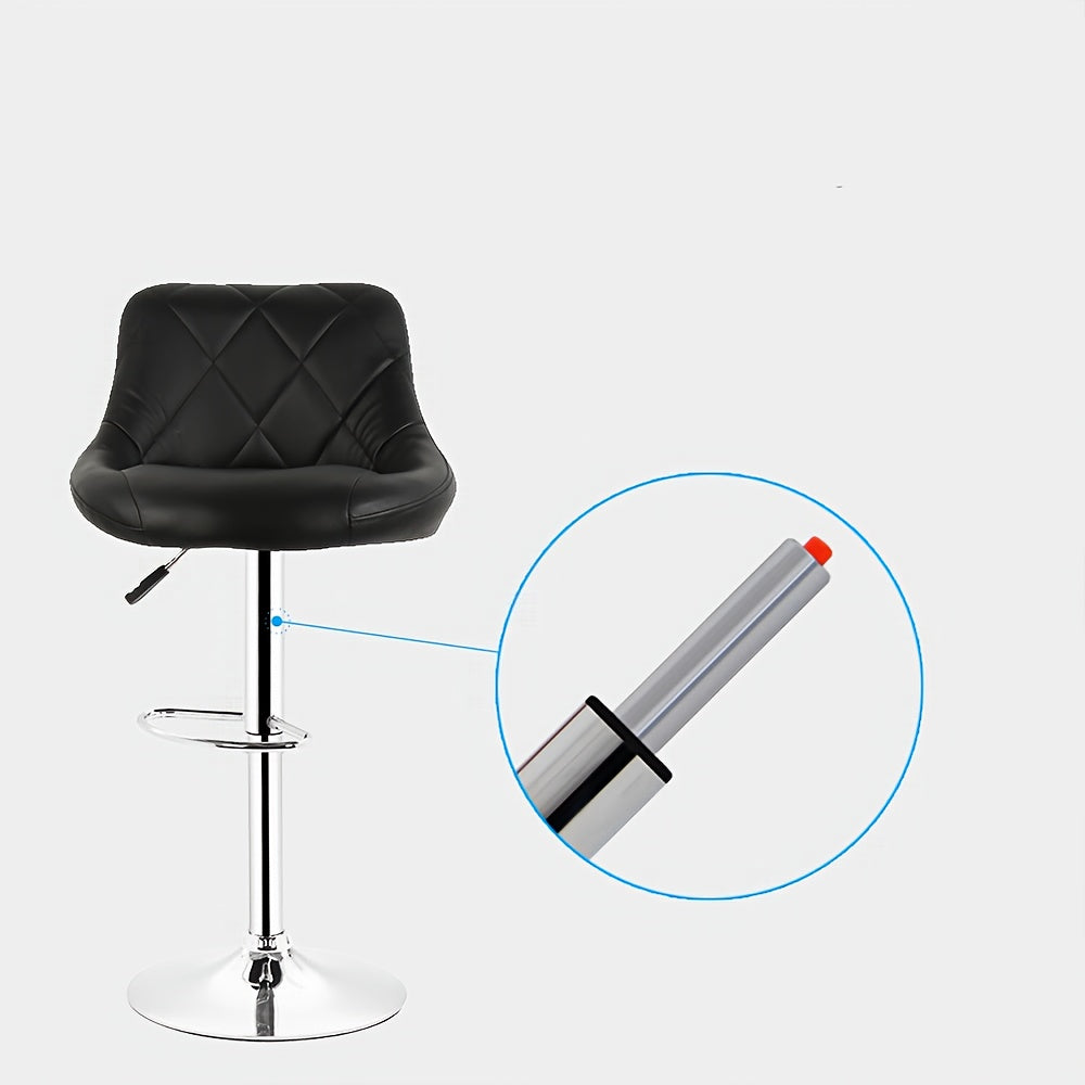 Set Industriële Barkrukken – Barkrukken – Barstoelen – Hoogkrukken – Eetkamerstoelen – Zwart Metaal – Donker Hout – Matte Afwerking – Rugleuning – Max 150 kg Draagkracht