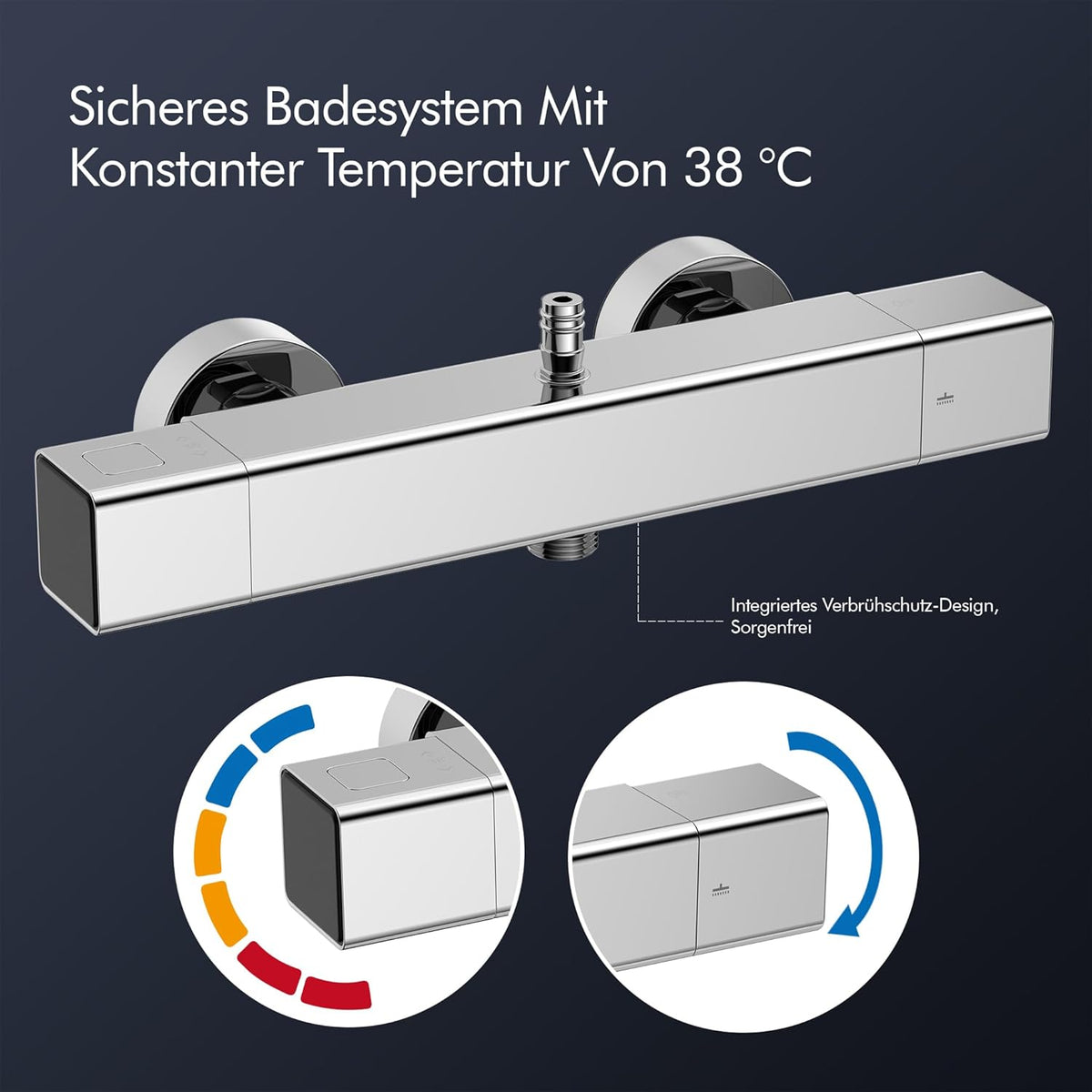 Complete Douche Set – Douchekraan – Regendouche – Handdouche – Thermostaatkraan – Hoogglans Chroom – Constante Temperatuurregeling