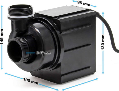 Vijverpomp – Filterpomp – Beekpomp – Fonteinpomp – Waterpomp – 10.000 l/u Capaciteit – Energiezuinig 80W