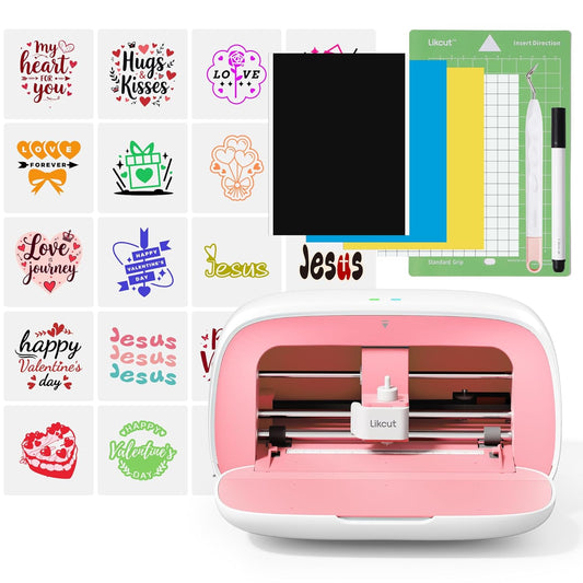 Snijplotter Roze – Plotter – Vinylsnijder – Cutter – Snijmachine – Compact 21 x 16,6 x 11,5 cm – USB 2.0 & Bluetooth 5.0