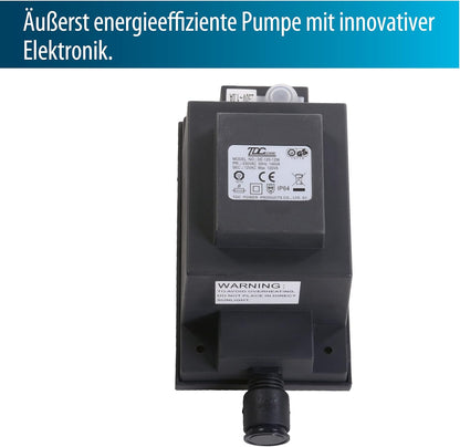 AquaForte O-Plus 6.500 laagspanningsfilterpomp (12 volt), 50 watt, maximaal debiet 6,5 m3 per uur, maximale opvoerhoogte 4 meter, ideaal voor zwemvijvers