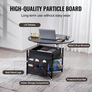 Koffietafel - Table - Coffe table - Living Room Table - Lift Top salontafel - tafel met extra opbergruimte - omklapbare salontafel voor de woonkamer - 35in - Zwart - 57.76lbs