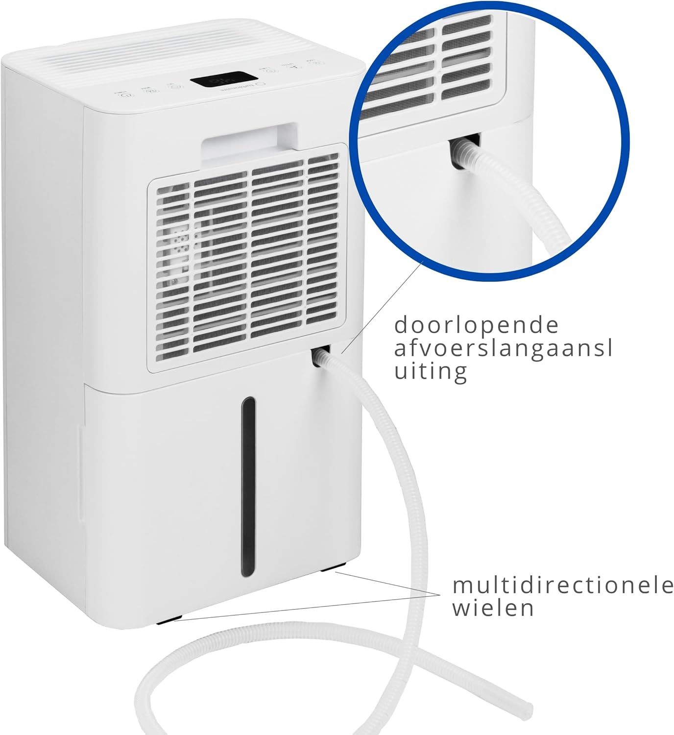 Luchtontvochtiger – Ontvochtiger – Vochtvreter – Luchtdroger – Compressorontvochtiger – 10 Liter/24u – Stil 38 dB
