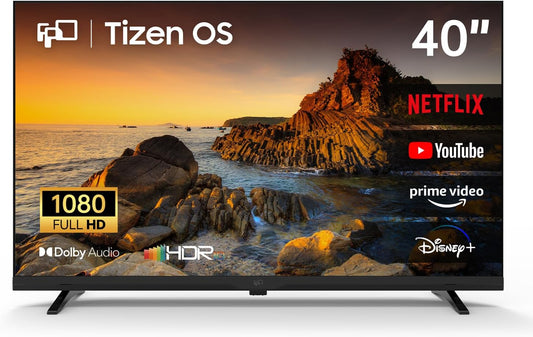 FPD 40 Inch (102 cm) Full HD Smart TV Tizen OS wtih Miracast, Dolby Audio, HDR 10, HDMI, Vocie Remote Flat Screen Televison (ET40, Model 2026)