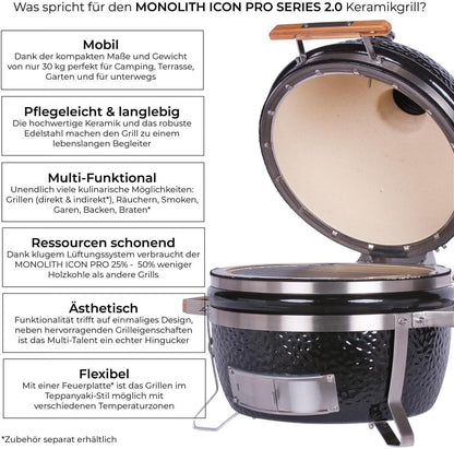 Monolith Icon BBQ – the Kamado table grill for on the go - QUORE