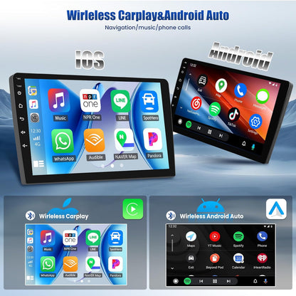 Android 15 Autoradio Fiat 500 – Multimedia Speler – Navigatiesysteem – DAB Radio – Touchscreen Radio – 9 Inch HD Scherm – Draadloze CarPlay & Android Auto