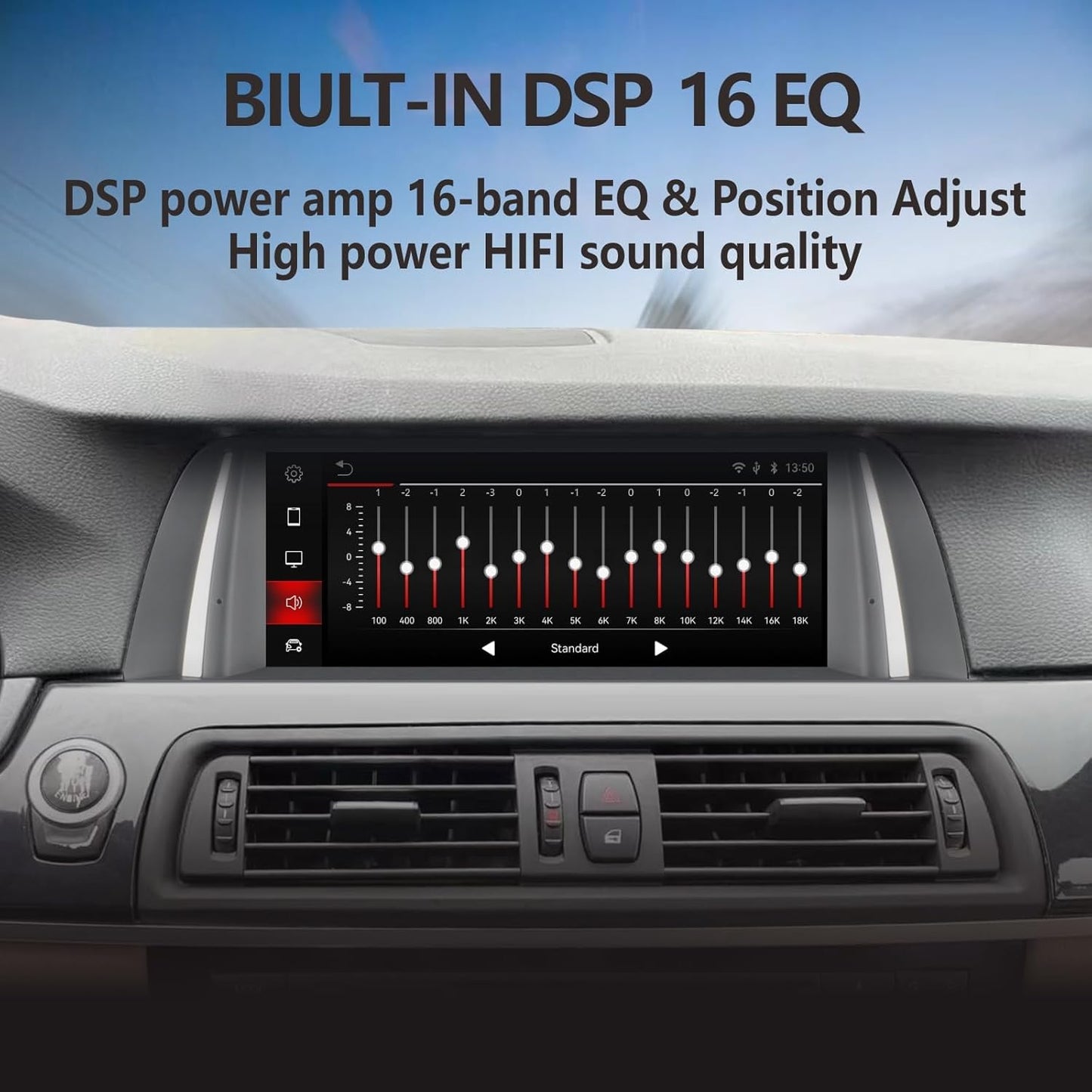 Navigatiesysteem – Autonavigatie – GPS – Touchscreen – Auto Scherm – HD Touchscreen – CarPlay & Android Auto – Geschikt voor BMW 5 Serie F10 F11 (2013-2016)
