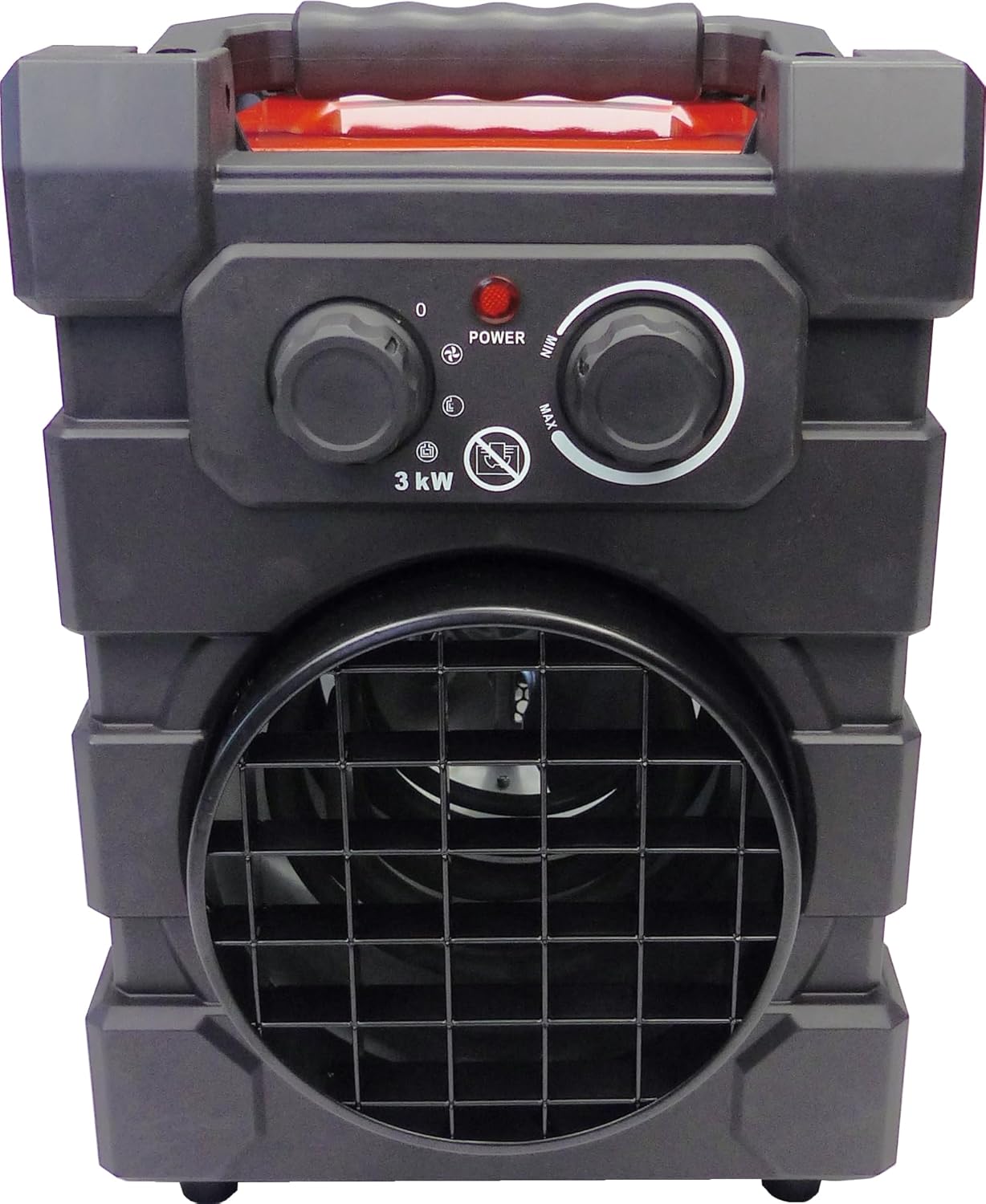 Aktobis Professionele bouwplaatsverwarming ventilatorkachel WDH-BGP03Pro met spatwaterbescherming (IP24) en een verwarmingscapaciteit van 3.000 watt (3 kW) !