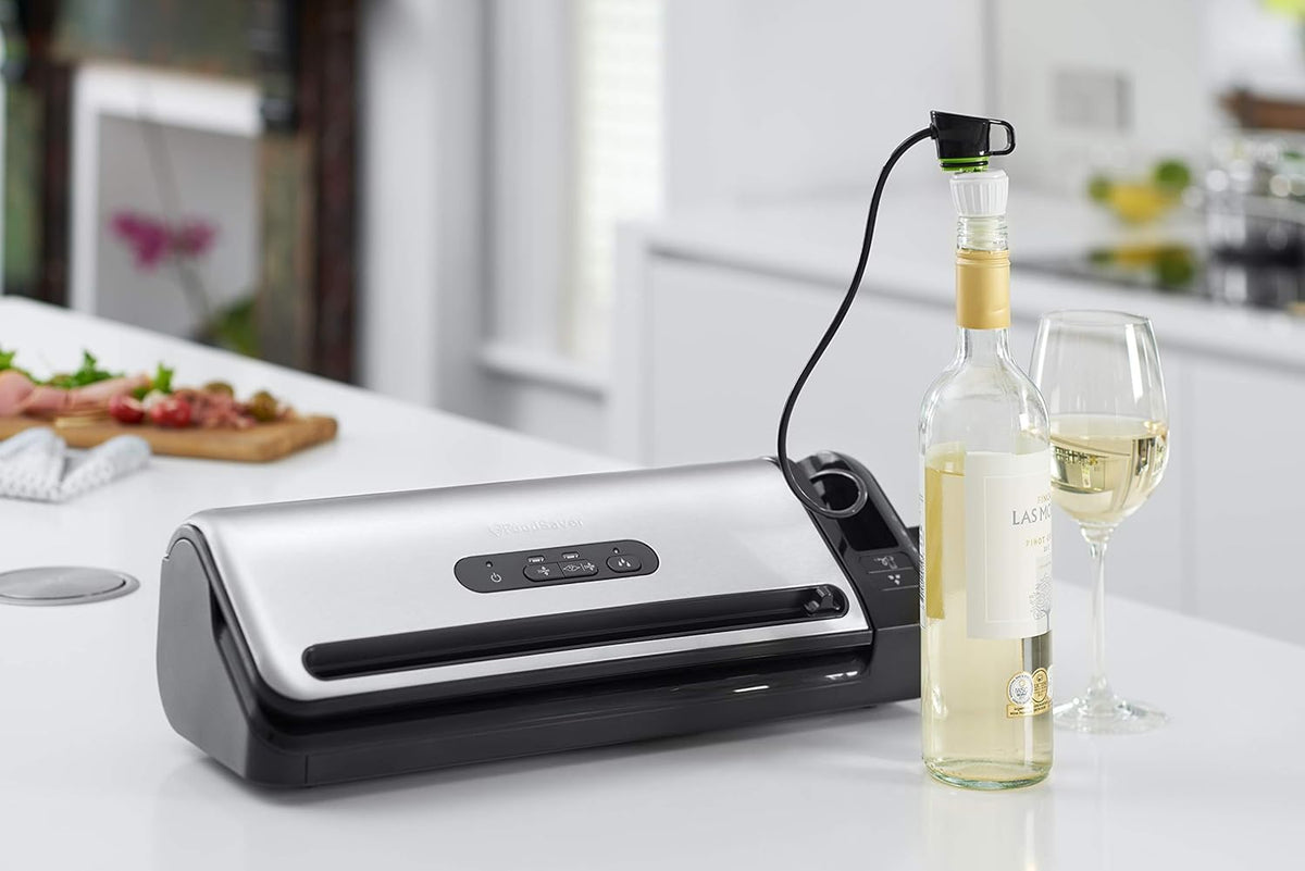 Foodsaver Ffs017X Folielasapparaat, Marineermodus, Inclusief Vacuümzak, Starterpakket, Roestvrij Staal