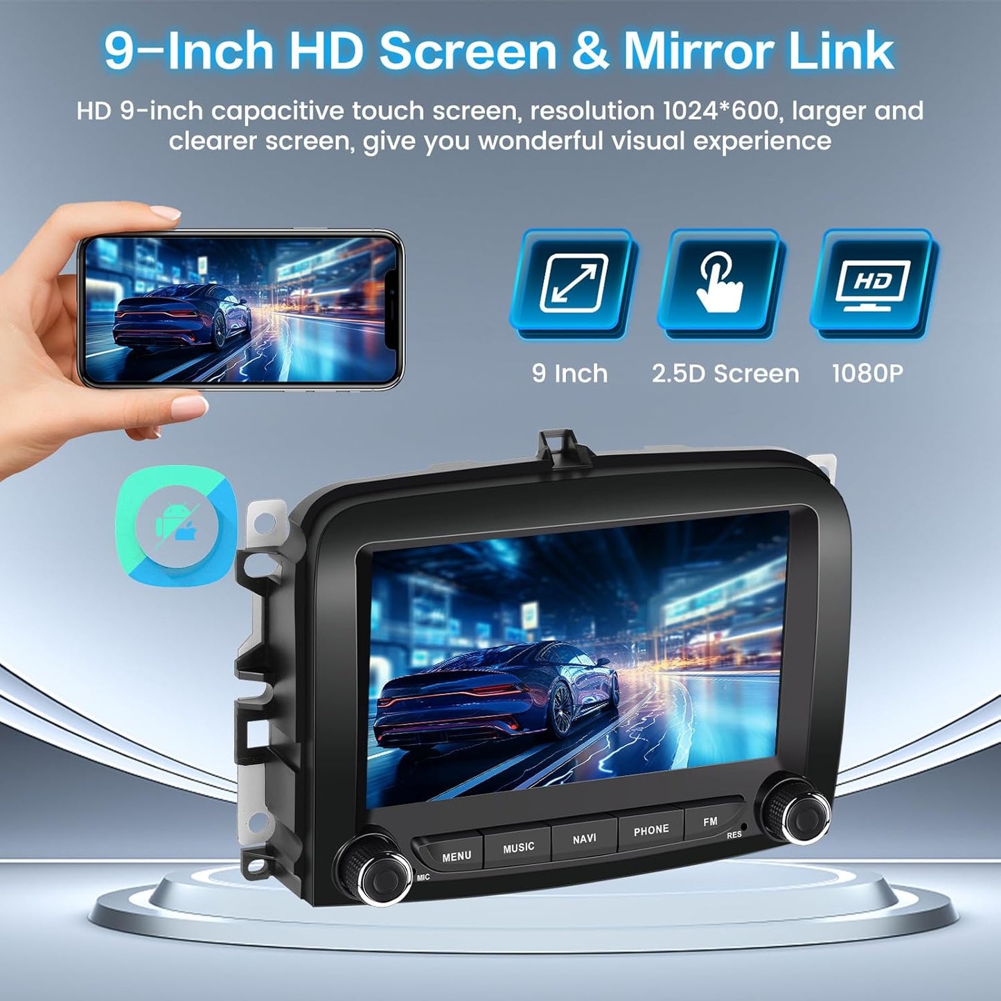 Autoradio – Auto Radio – Autostereosysteem – Autoradio 2 DIN – Geschikt Voor Voertuigen 2013-2019 – 7 Inch Touchscreen – Draadloze CarPlay en Android Auto