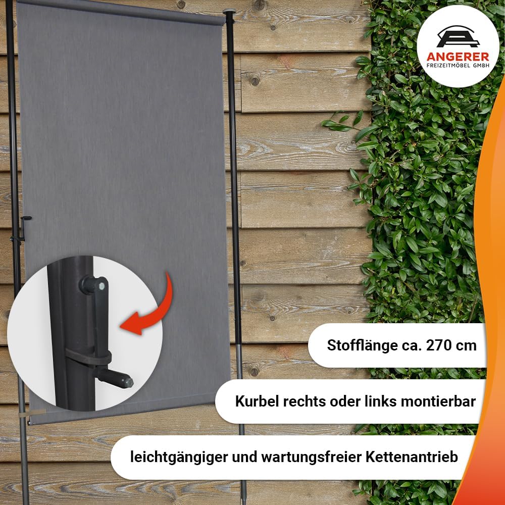 Angerer balkon ondoorzichtig nr. 1300 oranje, 120 cm breed, 2318/1300