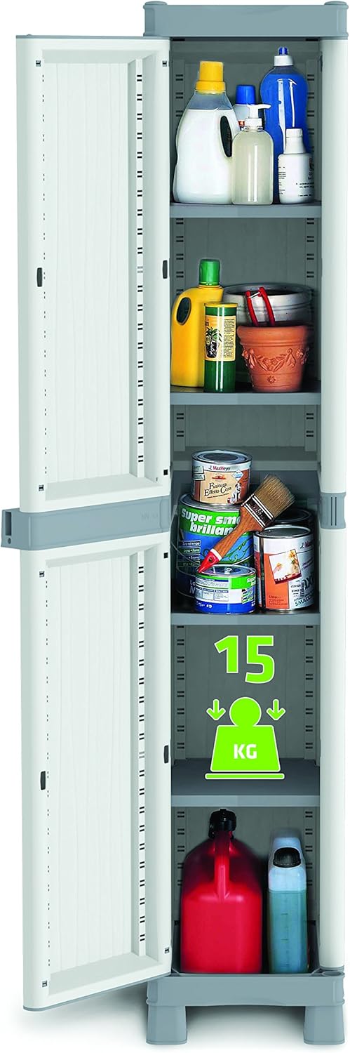 Terry, Base 2350 RAW, cabinet 1 door, 4 shelves - 35x43.7x182cm - QUORE