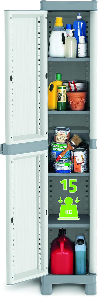 Terry, Base 2350 RAW, cabinet 1 door, 4 shelves - 35x43.7x182cm - QUORE