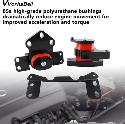 Motorsteunset compatibel met VW Golf GTI MK7 MKVII & Audi A3 8V S3 TT MQB Platform Motor Transmissie Mount
