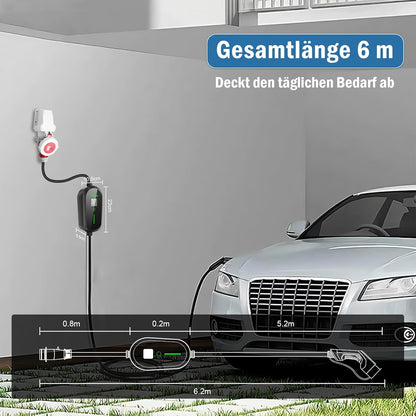 Oplaadkabel type 2 CEE-stekker met instelbaar laadvermogen, EV-oplader en mobiel laadstation/wandbox voor ID.3, ID.4, ID.5, model Y