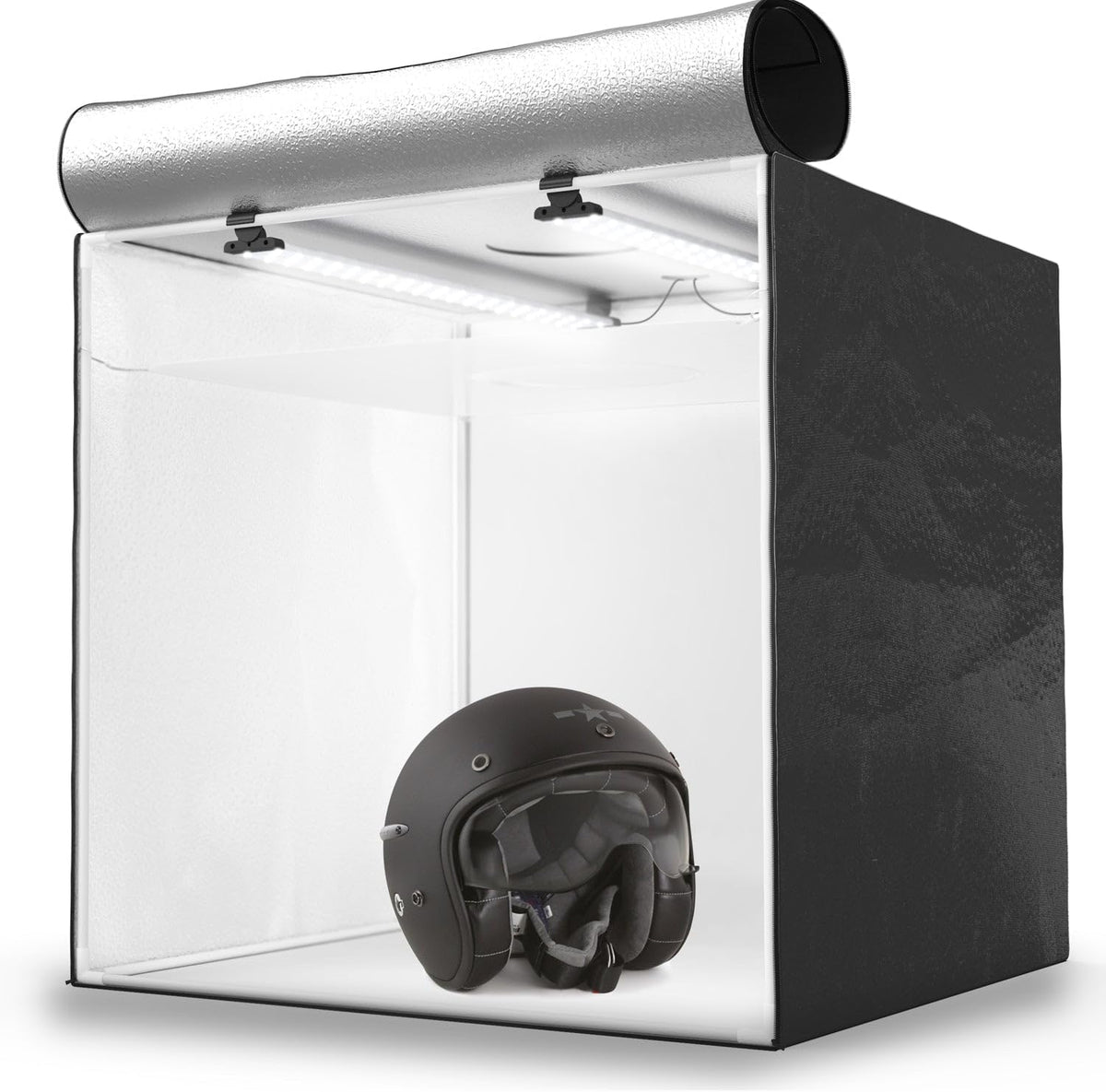 HAVOX - HPB-80D Fotoatelier - Draagbare softbox met twee kantelbare LED-strips – Lichtbak van 80x80x80cm - 5500K verlichting - 13.000 lumen - Anti-glans systeem