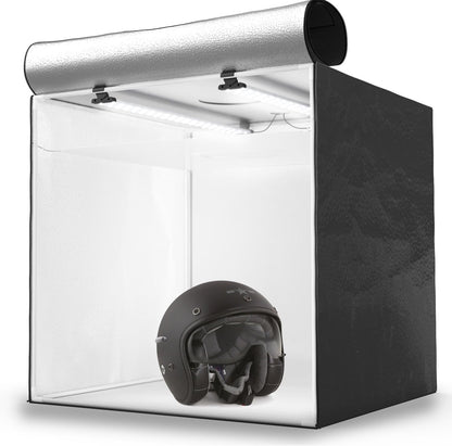 HAVOX - HPB-80D Fotoatelier - Draagbare softbox met twee kantelbare LED-strips – Lichtbak van 80x80x80cm - 5500K verlichting - 13.000 lumen - Anti-glans systeem