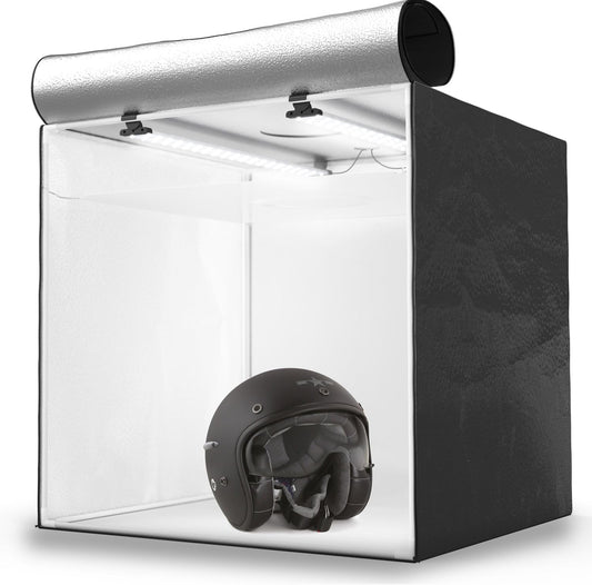 HAVOX - HPB-80D Fotoatelier - Draagbare softbox met twee kantelbare LED-strips – Lichtbak van 80x80x80cm - 5500K verlichting - 13.000 lumen - Anti-glans systeem