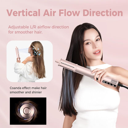 Pro Air Styler 8-in-1 haarstyler set, 1400 W, airbrush-haarstyler met 110.000 omw/min föhn met diffuser, ronde borstelföhn, krultang, auto-wrap, stijltang, voor styling, volumize, krullen en