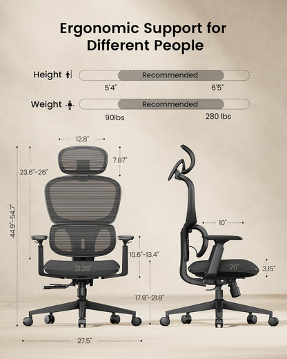 ProtoArc EC300 Ergonomische bureaustoel