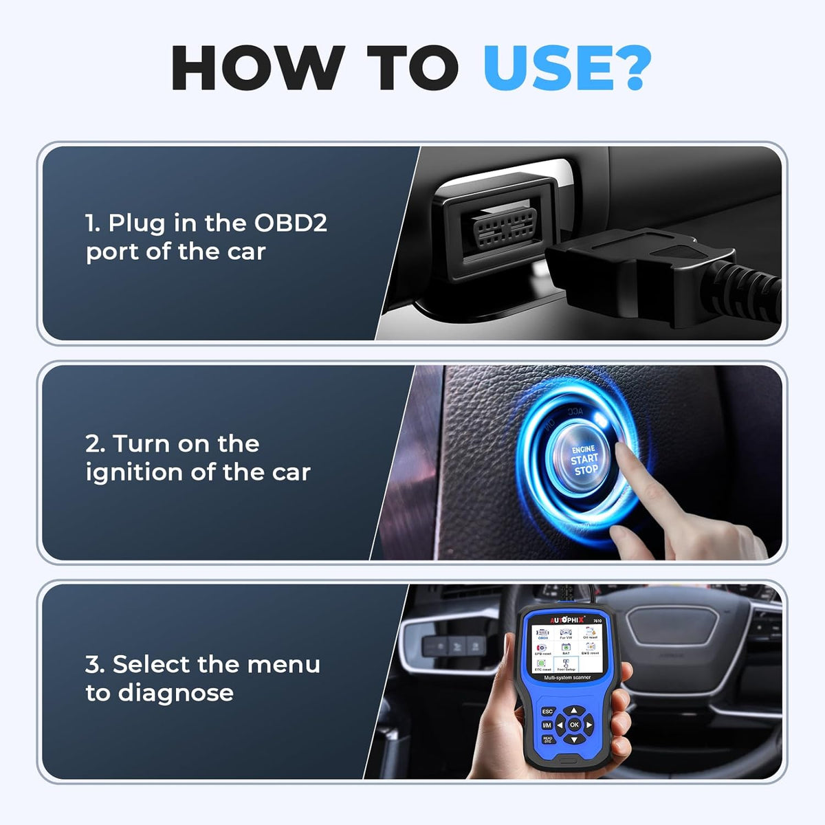 AUTOPHIX Elite Volledige Systemen Diagnostische Scan Tool Compatibel met VW Automotive Volledige Functies OBD2 Scanner Code Reader Batterij Registratie Tool Compatibel met VW Audi Na 1996