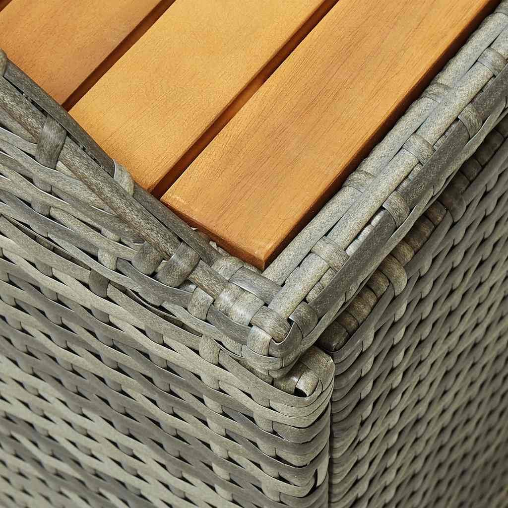 vidaXL Garden storage bench Garden Bench Storage bench Garden Garden Box Garden Bench Outdoor Benches Bench Benches Garden furniture Outdoor furniture Poly Rattan Grey