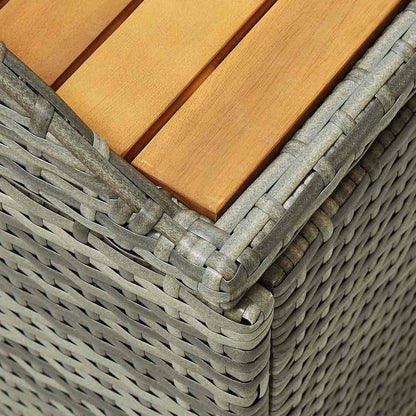 vidaXL Garden storage bench Garden Bench Storage bench Garden Garden Box Garden Bench Outdoor Benches Bench Benches Garden furniture Outdoor furniture Poly Rattan Grey