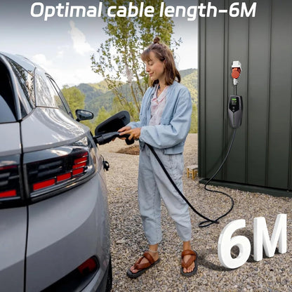 <font dir="auto" style="vertical-align: inherit;"><font dir="auto" style="vertical-align: inherit;">        Mobile Wallbox/Charging Station 11KW Type 2 Charging Cable [3-phase|8-16A], Car EV Charger Charging Cable Type 2 to CEE 16A Plug, Time Function and