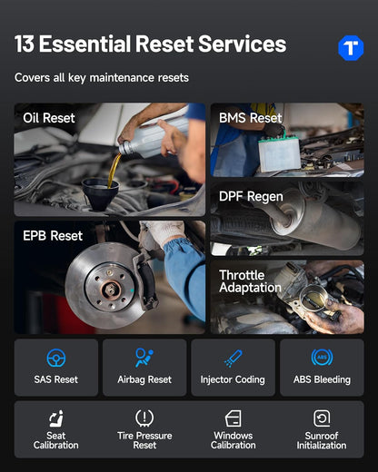 OBD2 Scanner – Auto Diagnose Tool – Foutcode Lezer – Vehicle Scanner – Bluetooth Scanner – Bidirectionele Communicatie – AI-Assistent met 13+ Servicefuncties
