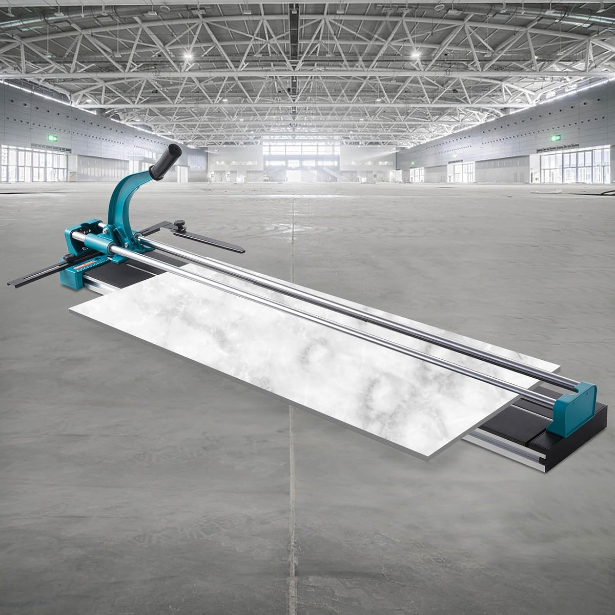 VEVOR Handtegelsnijder, 120 cm, professionele tegelsnijder met dubbele stalen geleiding en 2 antislip voeten, ergonomische antislip handgreep, verstelbare ladder