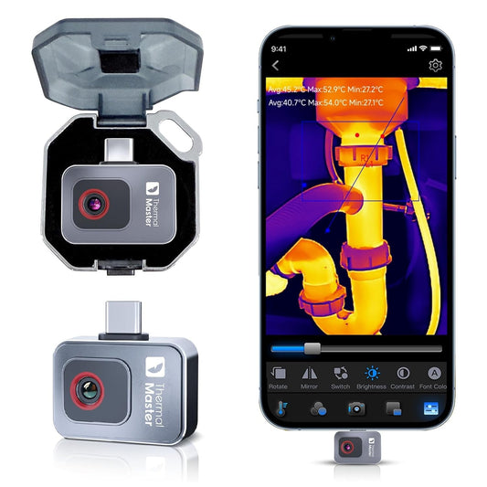 P2 Warmtebeeldcamera voor Android-telefoons infraroodcamera X³ IR-resolutie 512 x 384 heldere warmtebeelden voor huisinspectie -20 tot 600 ℃ 15x zoom, niet voor iPhone 15/16