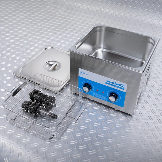 Ultrasone Reiniger – Ultrasoon Cleaner – Reinigingsapparaat – Sieraadreiniging – Motoronderdelen Reiniger – 13 Liter Inhoud – Verwarmingsfunctie Tot 80°C