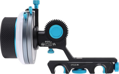 Fotga Upgraded DP500 Mark III Quick Release Dempen Follow Focus A/B Hard Stop voor 15mm Rods Rig Fit voor alle DSLR Videocamera's als Blackmagic BMCC BMPCC Canon 5D MarkII MarkIII 5DIV Sony A7R A7RII A7 A7II A7S A7SII Panasoic GH3 GH4 Nikon D500 BMPC URSA
