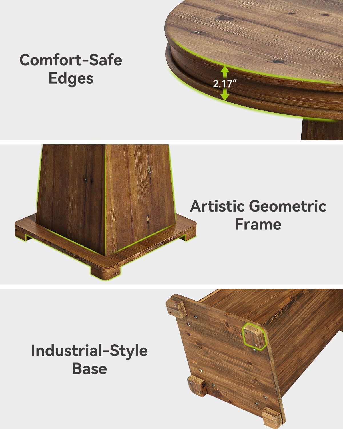 Ronde Eettafel – Keukentafel – Houten Tafel – Kleine Eettafel – Eetkamertafel – Massief Hout – Compact 80 cm Diameter