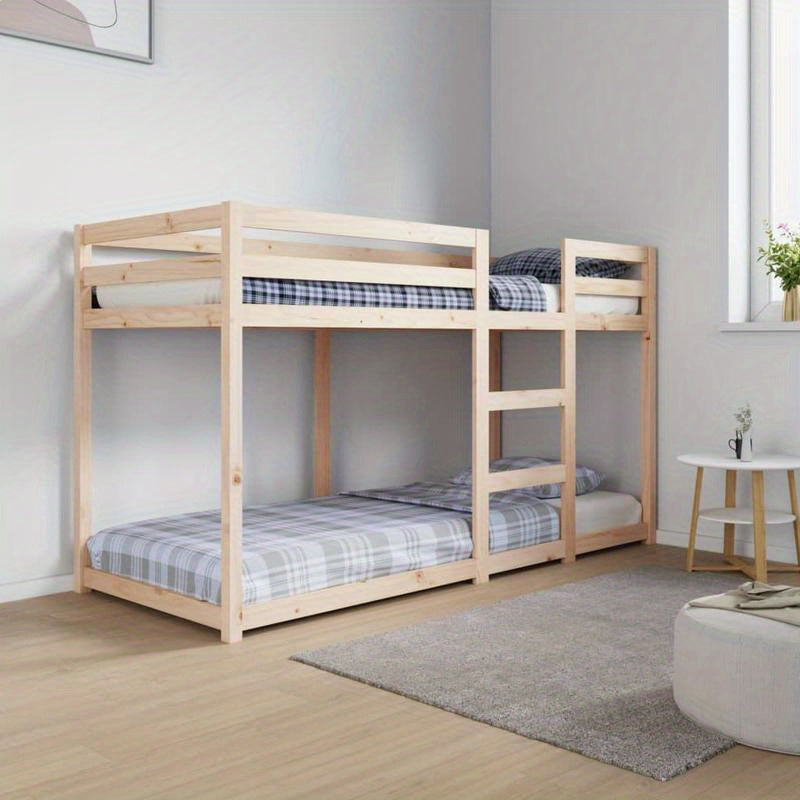 Stapelbed – Hoogslaper – Bunkbed – Kinderbed – Eenpersoonsbed – Massief Grenen Hout – 75x190 cm