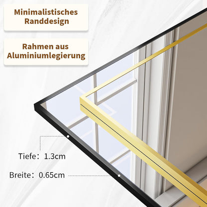BEAUTYPEAK Extra grote full-body spiegel 102 x 218 cm, onbreekbare staande spiegel, om op te hangen of te kantelen tegen de muur, grote vloerspiegel met houder voor slaapkamer, woonkamer