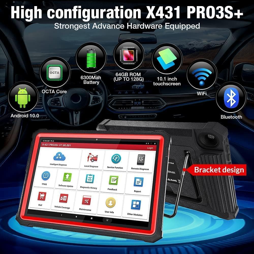 OBD2 Diagnoseapparaat – Autodiagnose Tool – OBD Scanner – Motorcode Lezer – Foutcode Uitlezer – Bidirectionele Tests – ECU Codering – 35+ Resetfuncties