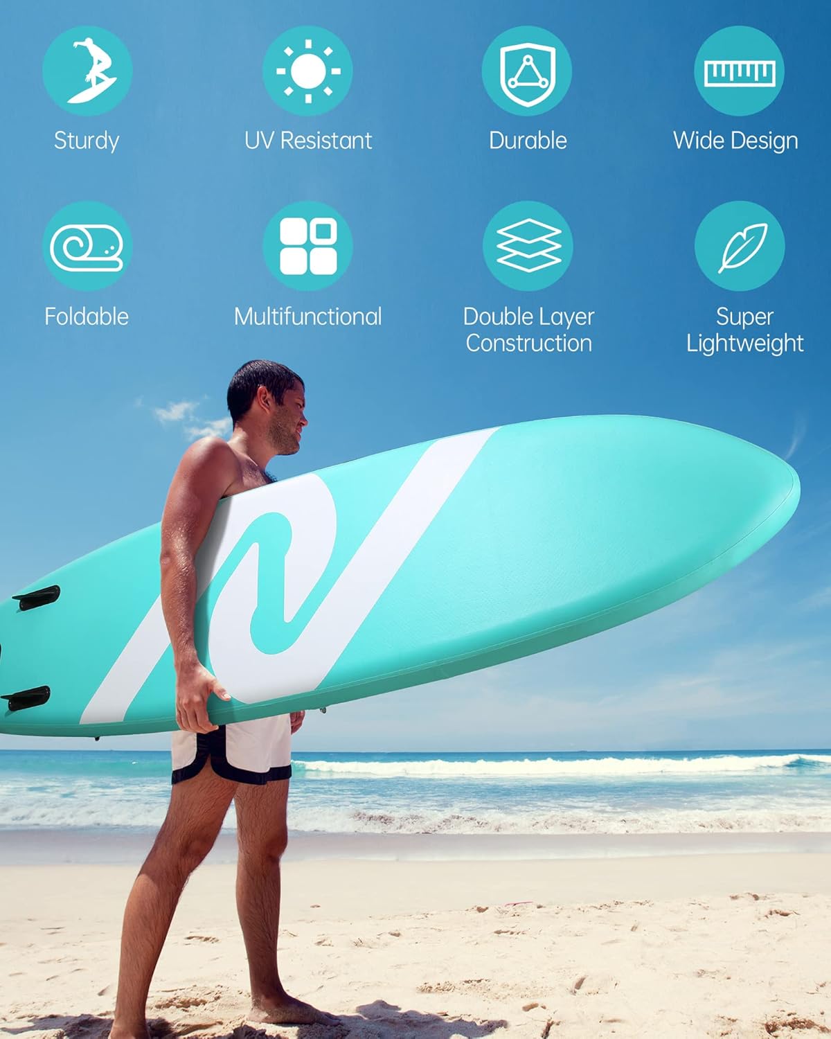<font dir="auto" style="vertical-align: inherit;"><font dir="auto" style="vertical-align: inherit;">        Inflatable Paddle Board Stand Up Paddle Board Inflatable Paddleboard SUP Board with Premium Full Accessories 120"x30"x6" for Youth & Adults Lots of