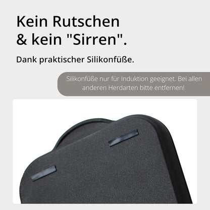 Favoriete pan Teppanyaki grillplaat XXL 43x28 cm - gladde plancha met anti-aanbaklaag van aluminium voor alle warmtebronnen, incl. inductie en buitengrill