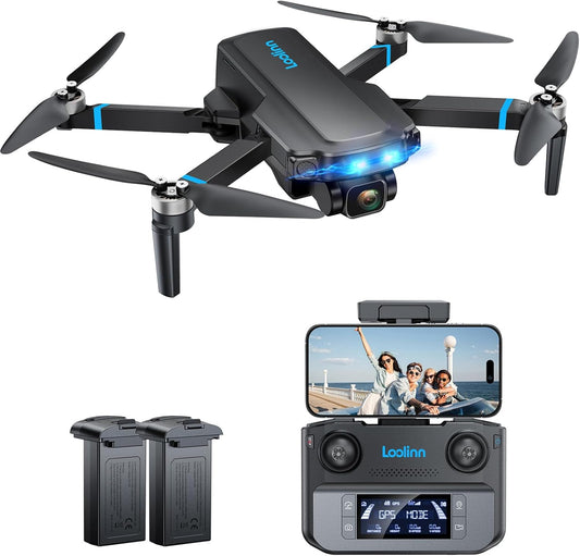 Loolinn | 4K Camera Drone voor Gevorderden Cadeau - Twee batterijen, 40 Minuten Vliegen, 4K UHD camera, ondersteuning voor Panorama's en Time-Lapse Fotografie, Onder 250g (Cadeau-idee)