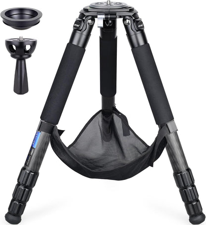 Heavy Duty Bowl statief, 10-laags koolstofvezel statief, ARTCISE AS90C Ultra Stabiel Camera statief met 75mm kom en adapter, 40mm been buis, max belasting 88lbs/40kg
