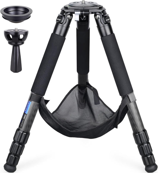 Heavy Duty Bowl statief, 10-laags koolstofvezel statief, ARTCISE AS90C Ultra Stabiel Camera statief met 75mm kom en adapter, 40mm been buis, max belasting 88lbs/40kg