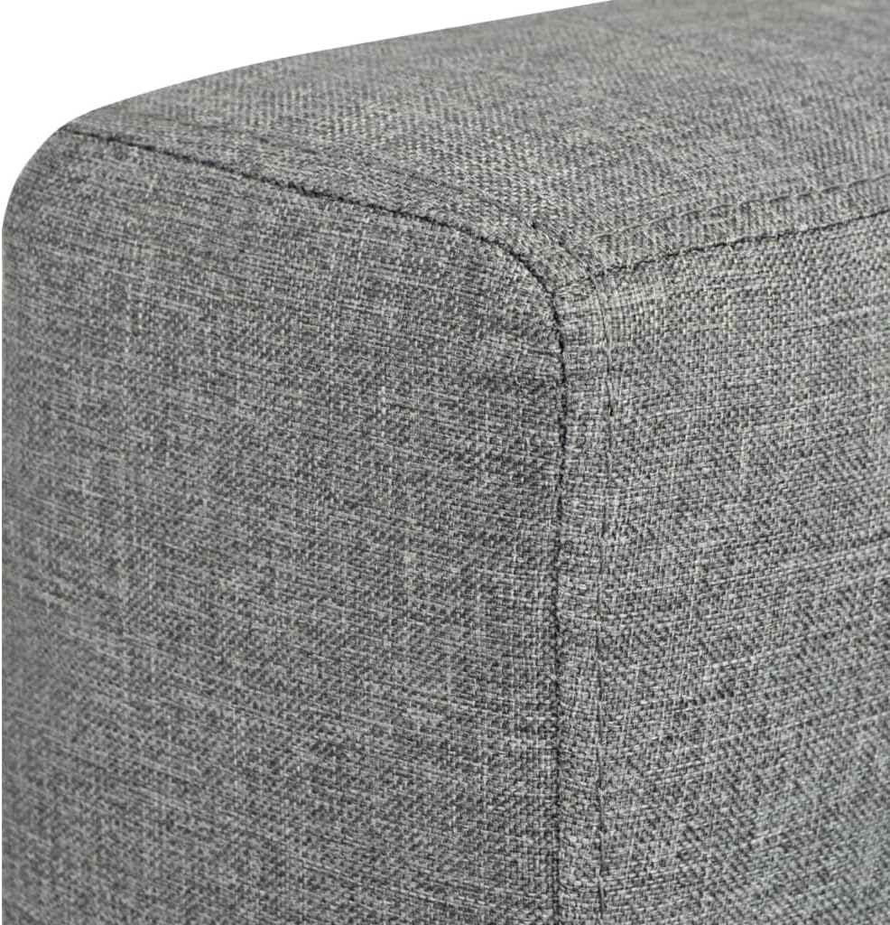 vidaXL 3 Seater Sofa Sofa Seating Sofa Three Seater Sofa Three Seater Sofa Chair Fabric Light Grey - QUORE