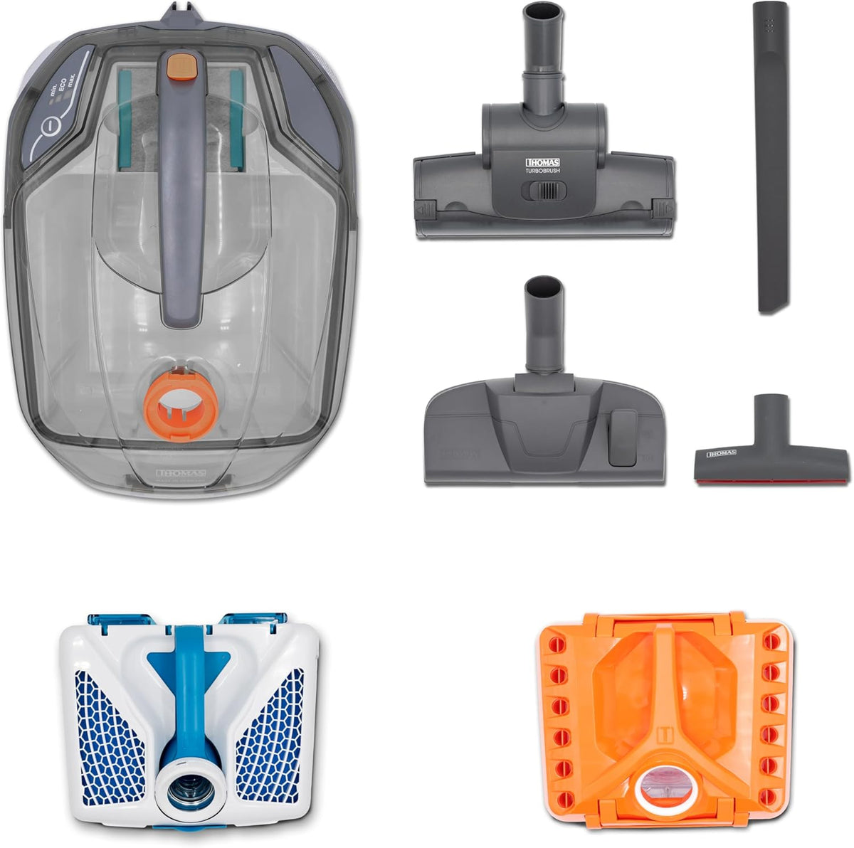 THOMAS Cycloon Hybrid Family & Pets, zakloze stofzuiger, cycloonstofzuiger, cycloonfiltering, waterfiltering, ideaal voor diereneigenaars, maximaal 1700 watt, Made in Germany