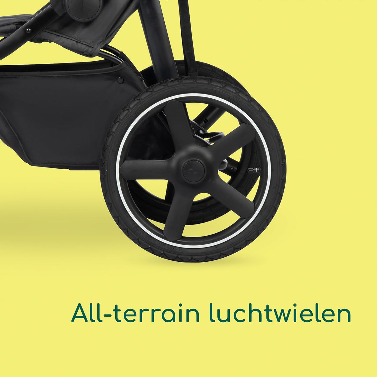 Bebeconfort Cloudy, All-terrain Kinderwagen met Luchtbanden, 0-4 jaar (max. 22 kg), Baby Wandelwagen, Snel inklapbaar, 3 Grote Luchtwielen, Verstelbare Duwstang, Ruime Opbergmand, Mineral Graphite