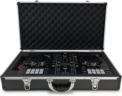 UNISON Koffer voor Hercules DJ Control Inpulse 500, beschermende koffer (Hoogwaardige transportkoffer, met op maat gestanst schuim, metalen sluitingen, ergonomische rubberen handgreep)