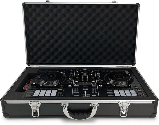 UNISON Koffer voor Hercules DJ Control Inpulse 500, beschermende koffer (Hoogwaardige transportkoffer, met op maat gestanst schuim, metalen sluitingen, ergonomische rubberen handgreep)