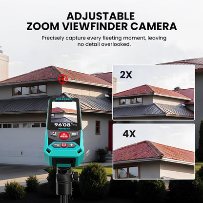 MILESEEY Outdoor lasermeter, 300 m professionele laserafstandsmeter voor de bouw, 4x HD-zoom en 3-inch display met achtergrondverlichting, point-to-point-technologie voor grote buitenprojecten
